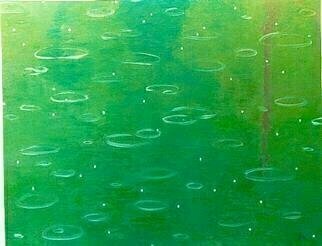Guy Octaaf Moreaux, 'SUMMERRAIN', 2001, original Painting Oil, 100 x 80  inches. Artwork description: 2793 Some summerrains, on hot days, come from the amazon region.  The clouds are loaded with water, and right from the beginning big drops fall.Oilpaint on hardboard.LLUVIA DE VERANO.Oleo sobre madera.Algunas lluvias de verano llegan cargados de agua desde la region amazonica.  Desde el ...