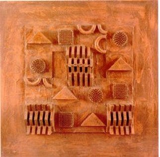 Moustafa  Al Hatter; Millenary Dimensions, 2000, Original Installation Indoor, 61 x 61 cm. Artwork description: 241 ABSTRACT SCULPTURE- PAINTING...