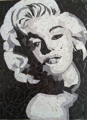 Diana  Donici; Marylin, 2011, Original Mosaic, 24 x 33 cm. Artwork description: 241  Portrait of Marylin Monroe in glass mosaic.         ...