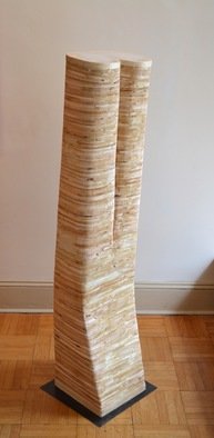 Mircea  Popescu; Wings I, 2014, Original Sculpture Mixed, 13 x 59 inches. Artwork description: 241               Abstract, Postmodern, Minimalism, Mixed media           Postmodern, Minimalism, Mixed media               Wood and plaster           ...