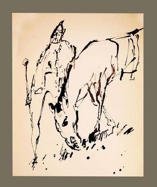 Mikhail Priorov; Man With A Horse, 2013, Original Drawing Other,   inches. Artwork description: 241   Man with a Horse ...