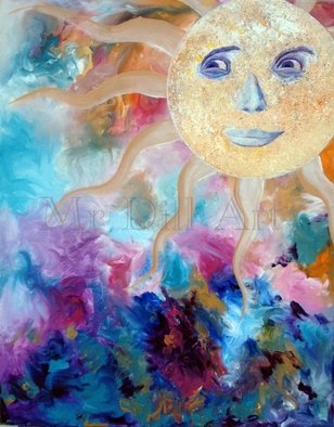 Mr. Dill; Here Comes The Sun, 2012, Original Painting Acrylic, 24 x 30 inches. Artwork description: 241    sun, sky, landscape, warmth, face     ...