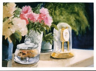 Margaret Dawson; Timeless, 2011, Original Watercolor, 11 x 15 inches. Artwork description: 241  Flower frozen in time ...
