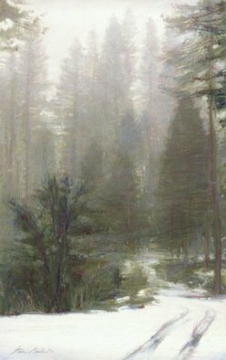 Steven Gordon; Fresh Snow, 2007, Original Giclee Reproduction, 16 x 26 inches. Artwork description: 241 Limited Edition Print of snow scene in the Foothills of the Sierra Mountains.  Original was oil painting. ...