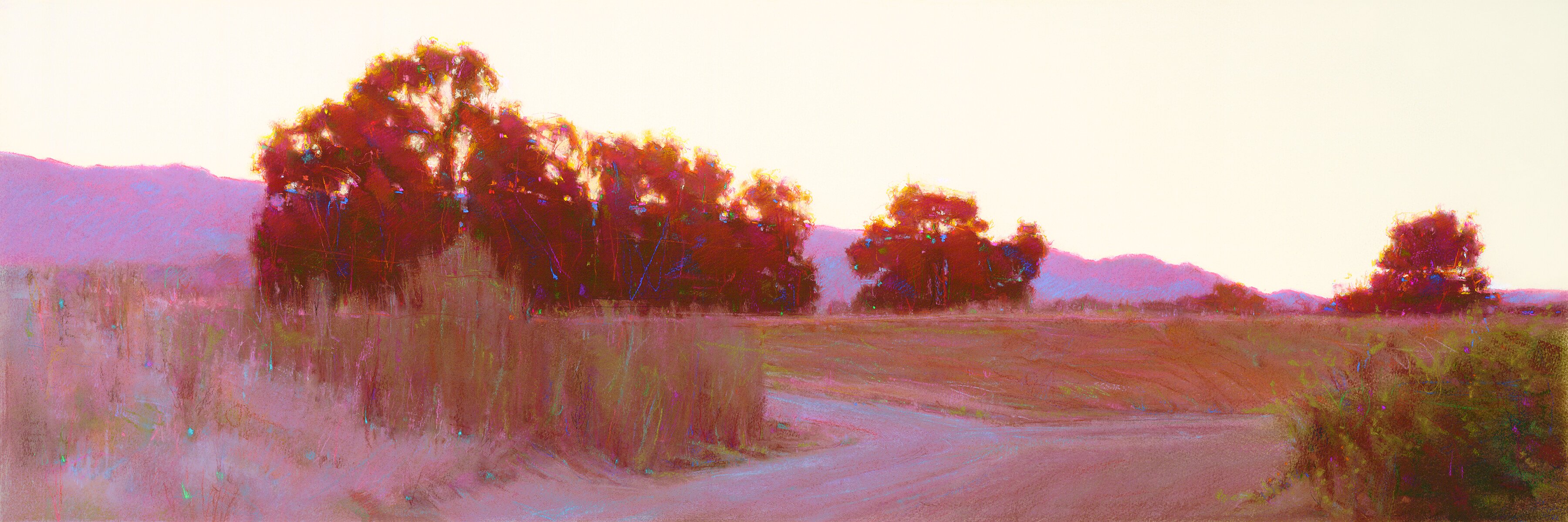 Steven Gordon; My Path, 2000, Original Giclee Reproduction, 40 x 13 inches. Artwork description: 241  Napa Valley Sunset ...