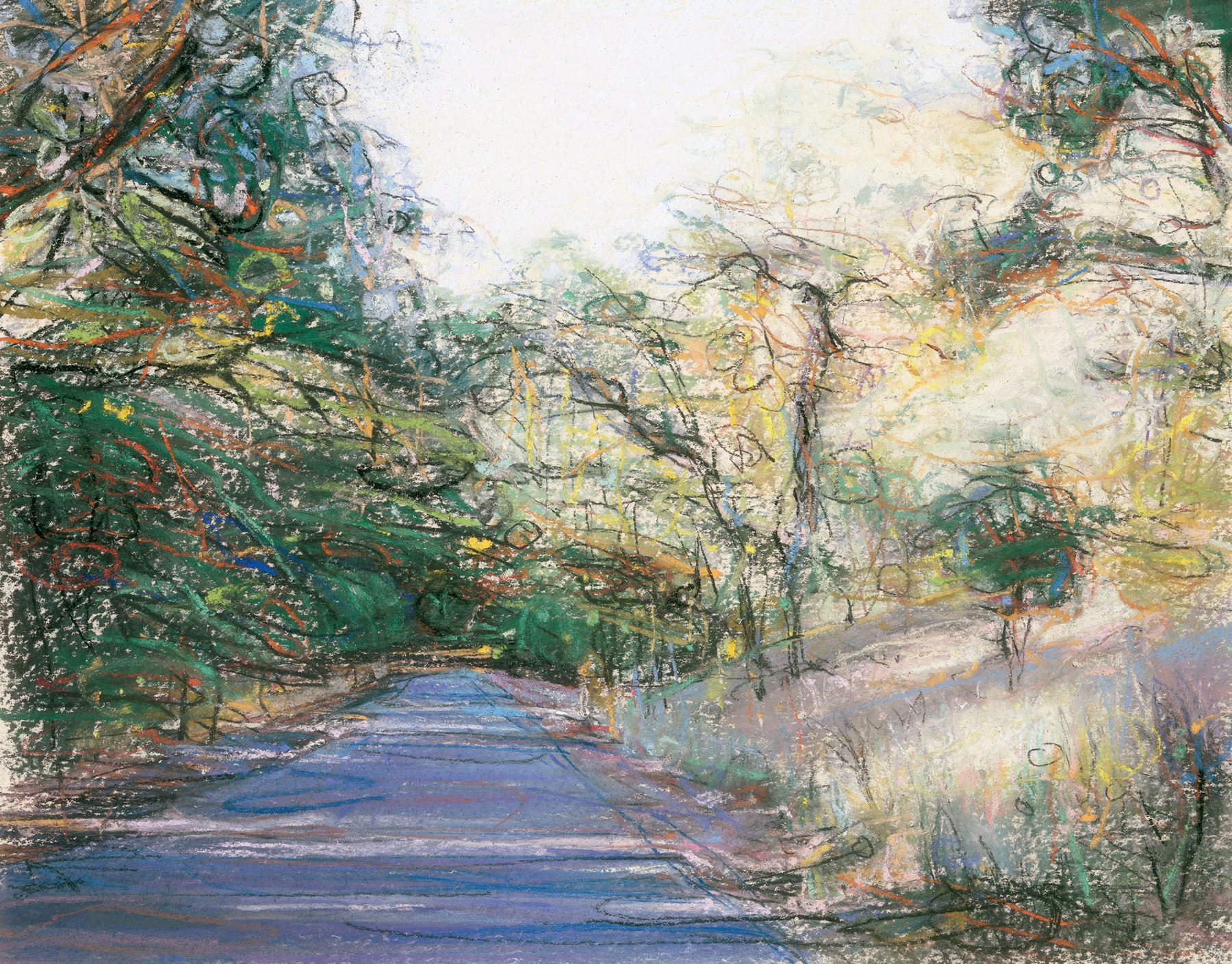 Steven Gordon; Oak Path, 2000, Original Printmaking Giclee, 20 x 16 inches. Artwork description: 241 Limited Edition Print from an original Pastel Painting: Done in a more impressionistic style, this hiking and bike path in late afternoon light, sits between Sonoma and Napa counties where it is surrounded by Spanish moss, manzanita, and oak trees. ...