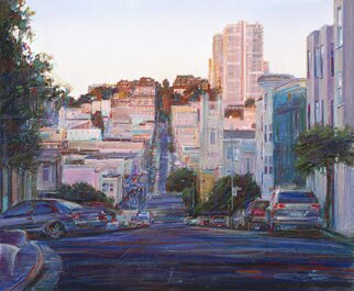 Steven Gordon; Telegraph To Russian Hill, 2010, Original Giclee Reproduction, 30 x 25 inches. Artwork description: 241 Beautiful limited edition giclA(c)e print based on an oil by Napa Valley Artist Steven Gordon.  A view of San Francisco s Telegraph Hill down to North Beach and up to Russian Hill at Sunset.  A Classic San Francisco view done in an impressionistic style. ...