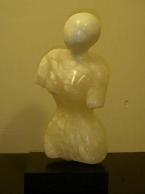 Marty Scheinberg; My Venus, 2011, Original Sculpture Stone, 7 x 15 inches. Artwork description: 241  Snow & Ice Alabaster  ...