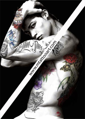 Tattoo Art M; CR Cristiano Ronaldo N1, 2015, Original Digital Art, 70 x 95 cm. 