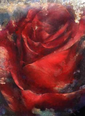 Murielle Argoud; Rose Hestia, 2010, Original Painting Oil, 100 x 150 cm. Artwork description: 241  oil painting, gold leaves, mixed technique...