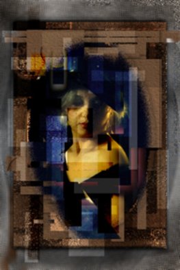 Nabil William; Mona, 1993, Original Collage, 16 x 24 inches. 