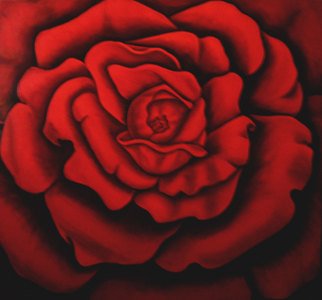 Nacka Kovacic; Rose, 2011, Original Pastel Oil, 140 x 140 cm. Artwork description: 241        Mischtechnik auf Leinwand       ...