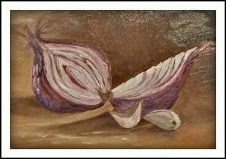Irene Nilemo; Onion, 2017, Original Painting Oil, 30.2 x 24.2 inches. Artwork description: 241 Red Onion ...