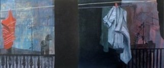 Najmeh Mottaghi; Clothes Collection, 2010, Original Painting Acrylic, 300.1 x 160 cm. 