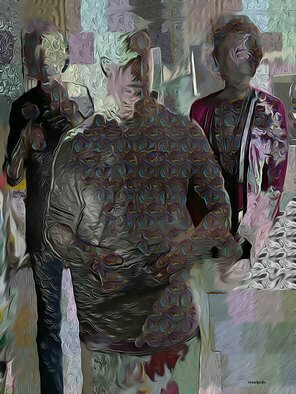 Nancy Bechtol; Multimix Peoples Engaged, 2019, Original Photography Other, 16 x 20 inches. Artwork description: 241 Pattern People show the variety of visuals to engage the subject. here is abstract humans in pattern...
