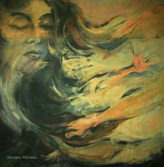 Narges Maleki; Untitled, 2016, Original Painting Acrylic, 70 x 100 cm. Artwork description: 241 Woman...