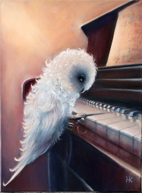 Nataly Kartseva; Owl, 2018, Original Painting Oil, 30 x 40 cm. Artwork description: 241 owl, ND3/4D2Ddeg, D? D,DdegD1/2D,D1/2D3/4, piano...