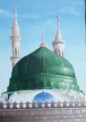 Nazir Khatry; Madina, 2015, Original Painting Oil,   inches. 