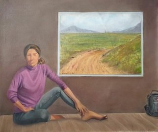 Neda Seyedabadi; Untitled, 2019, Original Painting Oil, 46 x 40 cm. Artwork description: 241 Painting, Oil Coloron CanvasBiafarin Artwork Code: AW127655160...