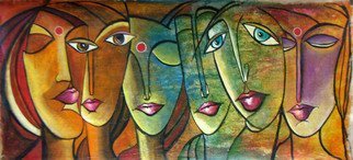 Neeraj Parswal; Emotions And Feelings, 2015, Original Painting Acrylic, 32 x 15 inches. Artwork description: 241                 Original and handcrafted acrylic  painting on canvas.  The artwork is unframed and nicely created with high quality materials and museum quality visuals.The theme and title are inspired with diverse personalities and human emotions.Original artwork and prints in different sizes are available for sale.Authentication by ...