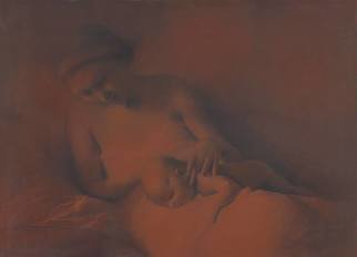 Aleksa Prudnikov; Mother, 2018, Original Pastel, 70 x 50 cm. Artwork description: 241 Mother and child - tenderness...