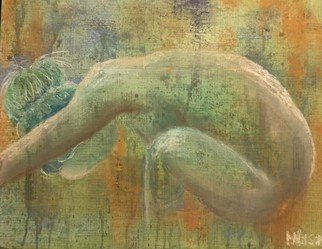 Patricia Nelson; Solitude, 2017, Original Drawing Charcoal, 20 x 16 inches. Artwork description: 241 Patricia Nelson Fine Arts, Contemporary figurative drawing nude female...
