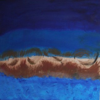 Rosita Tristano; Castaways, 2013, Original Mixed Media, 59 x 60 cm. Artwork description: 241   meditation sea castaways land island wind lost eyes  ...