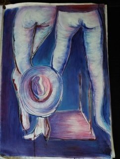Nicole Brennan; Mannequin And Hat, 2005, Original Drawing Other, 20 x 43 inches. 