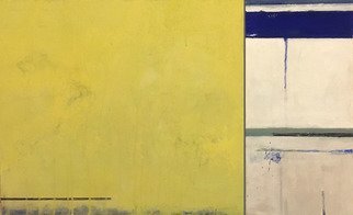 Alain Nicolet; Yellow Open, 2019, Original Painting Acrylic, 60 x 30 cm. Artwork description: 241 This painting is a diptych, purely non- figurative work, opening on a sensitive and spatial perception. ...