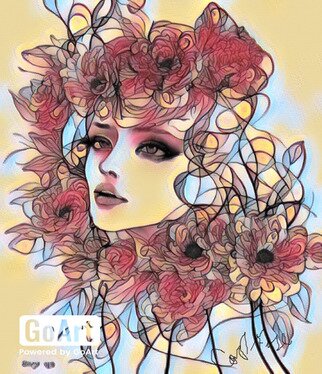 Carl Frye; Lady Love, 2023, Original Digital Art, 20 x 20 inches. Artwork description: 241 lady love created with graphic art software...