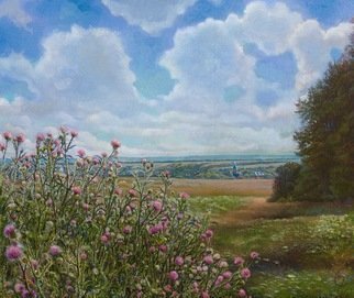 Sergey Lesnikov; Not Far From Togliatti, 2018, Original Painting Oil, 117 x 100 cm. Artwork description: 241 Russian landscape, oil on linen...
