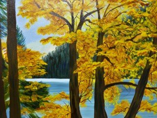Marilyn Domilski; Golden Sutumn, 2019, Original Painting Other, 20 x 16 inches. Artwork description: 241 Golden Autumn...