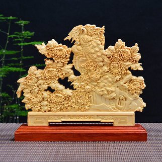 Nolan Yang; Peony In Full Bloom, 2019, Original Sculpture Wood, 22 x 26 cm. Artwork description: 241 These patterns  patterns  of peony are part of the traditional patterns appreciated by Chinese residents. With their rich and full shapes and bright colors, they enjoy a special place in the hearts of our people. As a symbol of the national spirit, it incorporates the aspirations of ...