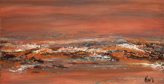 Nora Franko; Waves And Beyond, 2016, Original Painting Oil, 48 x 24 inches. Artwork description: 241 Original Oil on Gallery Wrapped Canvas. Peaceful waves on the sea after rain. A balanced rithm of life. ...
