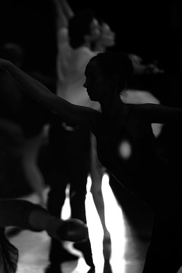 Yulia Nak; Silhouette  Russian Ballet, 2016, Original Photography Black and White, 17 x 12 inches. Artwork description: 241 Dance, black white, theater...