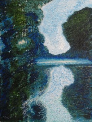 Obert Fittje; Be Still, 2010, Original Painting Oil, 18 x 24 inches. Artwork description: 241  The inspiration for this work in Monet's 