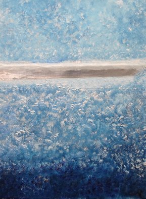 Obert Fittje; Blade In The Clouds, 2010, Original Mixed Media, 18 x 24 inches. Artwork description: 241  First, the clouds and sky were painted in using oil paint and then silver gilding was used to create a blade- like object floating in the sky.                ...