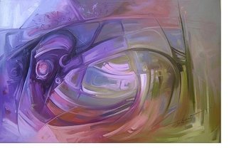 Okezie Nwosu; Echoes Of Our Time, 2009, Original Painting Oil, 36 x 24 inches. Artwork description: 241  Abstract human forms replete with dynamism even when at sleep, thus illustrating the dynamism and ingeniuty of our age. ...