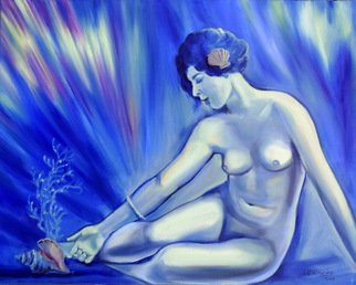 Oksana Grineva; Aurora, 2015, Original Painting Oil,  1 inches. Artwork description: 241           Nude, Figurative, female, people, woman , contemporary, original, giclee, prints                      ...