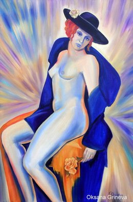 Oksana Grineva; La Vie En Rose, 2013, Original Painting Oil, 24 x 36 inches. Artwork description: 241    Nude, Figurative, female, people, woman , contemporary, original, giclee, prints               ...