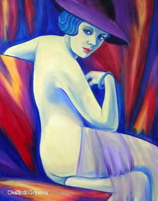 Oksana Grineva; Tallulah, 2013, Original Painting Oil, 24 x 30 inches. Artwork description: 241   Nude, Figurative, female, people, woman , contemporary, original, giclee, prints              ...