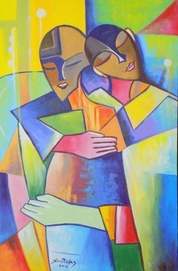 Smith Olaoluwa; Affection, 2019, Original Painting Acrylic, 27.2 x 30.2 inches. Artwork description: 241 Medium Acrylic on canvass painting Title Affection...