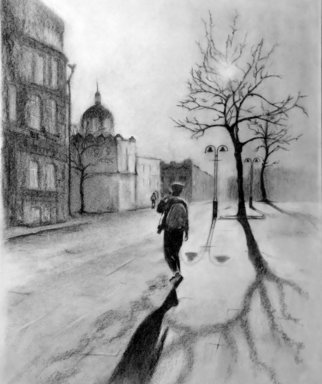 Alexander Boytsov; Nostalgia, 2022, Original Drawing Charcoal, 47 x 55 cm. Artwork description: 241 We can go anywhere from our hometowns. To the ends of the earth. But the memory stays with us forever.The warmth of the home is like a haze of nostalgia. 2022 A(c) A. Boytsov55 x 47 cm. The work is signed by the author.Charcoal on ...