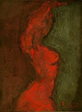 Olga Bukowska; A Nude, 2014, Original Painting Oil, 30 x 40 cm. Artwork description: 241      woman, nude, body ...