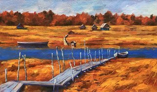 Olga Hodukova; Your Religion, 2021, Original Painting Oil, 50 x 70 cm. Artwork description: 241 River on a warm autumn day. ...