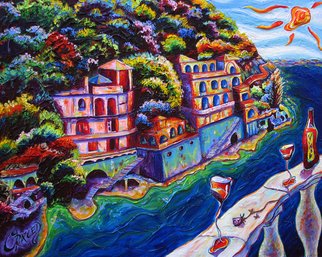 Christopher Oraced Decaro; A View To Remember, 2008, Original Mixed Media, 36 x 24 inches. Artwork description: 241  The coastal breeze plays a colorful melody upon my soul.  ...