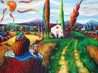 Christopher Oraced Decaro; The Day Vino Stood Still, 2010, Original Painting Acrylic, 40 x 30 inches. Artwork description: 241  Surreal Impressionismwww. decaroart. comChristopher 