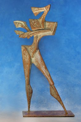 Orazio Barbagallo; In Viaggio, 2006, Original Sculpture Bronze, 16 x 31 cm. Artwork description: 241 the steps in the long journey of life...