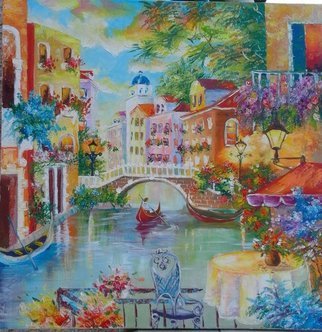 Asia Djibirova; Venuce Grand Canal, 2017, Original Painting Oil, 50 x 50 cm. Artwork description: 241 Original oil painting. One of Kind...