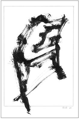 Dario Raffaele Orioli; Croquies 5, 1976, Original Drawing Ink, 30 x 21 cm. 